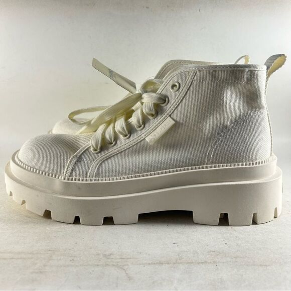 Superga 3052 Alpina Apex Mid Women’s Ankle Boots Natural Beige Size 7.5 - Picture 3 of 8